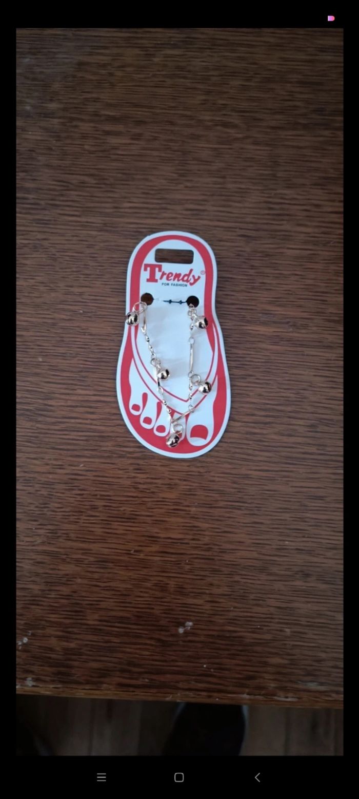 Chaîne de cheville dorer fantaisie à breloques