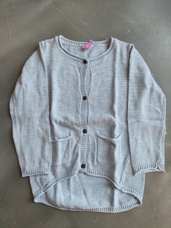 Gilet gris paillettes léger 3 ans fille