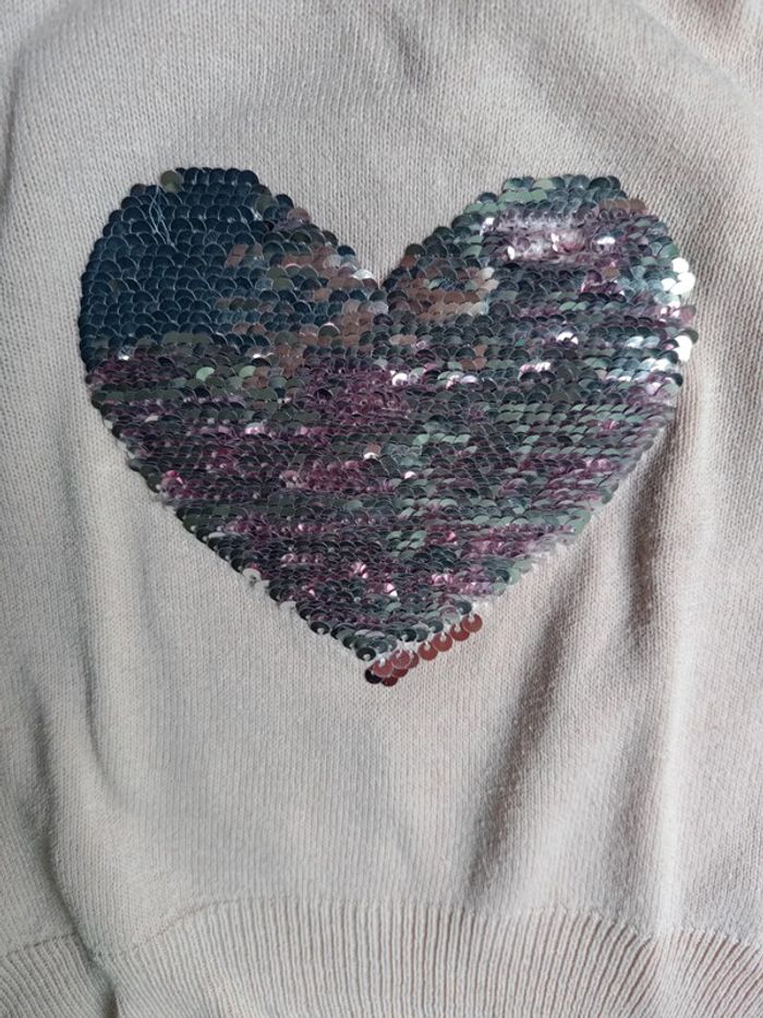 Pull sequin coeur - photo numéro 2