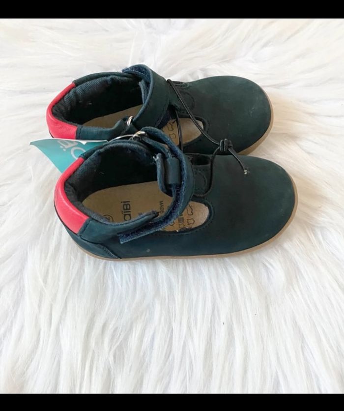 Chaussures bébé Obaïbi – Taille 20 – bleu marine/rouge – Neuf avec étiquette - photo numéro 5