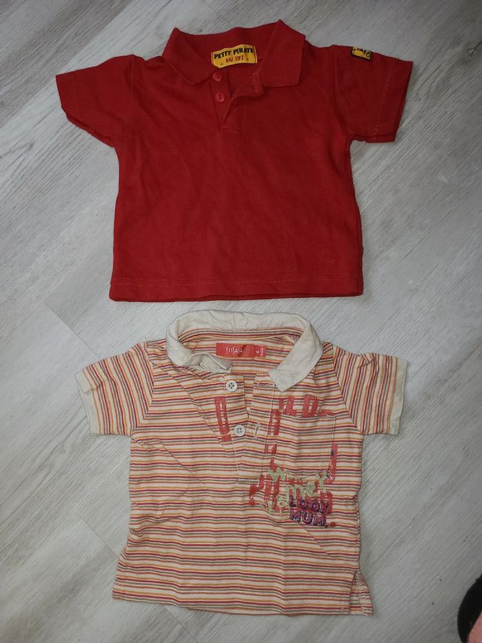 Lot de 2 Tee-shirt/ polo garçon 6 mois