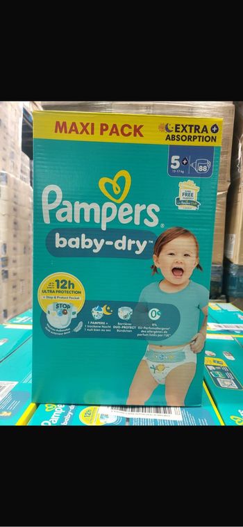 Pampers Baby Dry taille 5+ (88 couches)