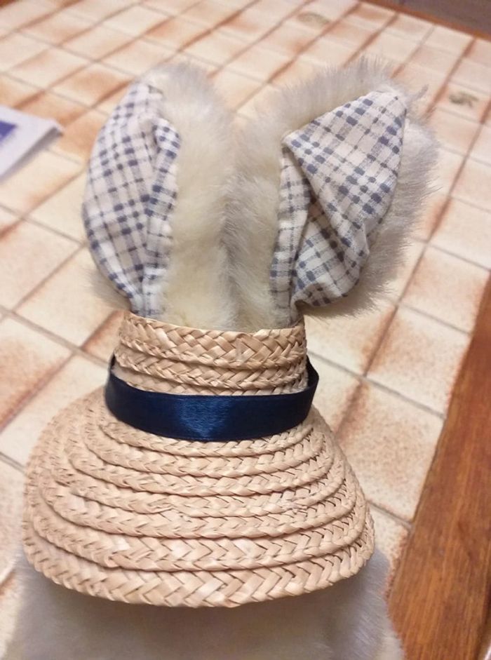 Peluche lapin et son chapeau - photo numéro 3