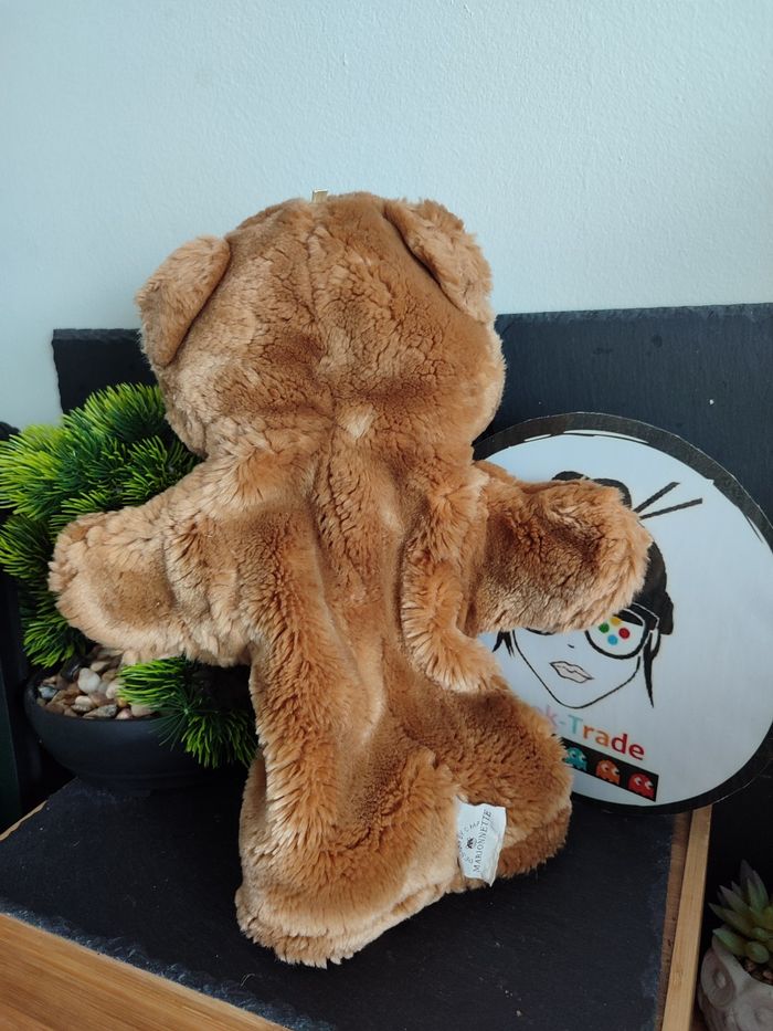 doudou marionnette À  Main ours marron brun patte cmp ancienne DD003443 - photo numéro 2