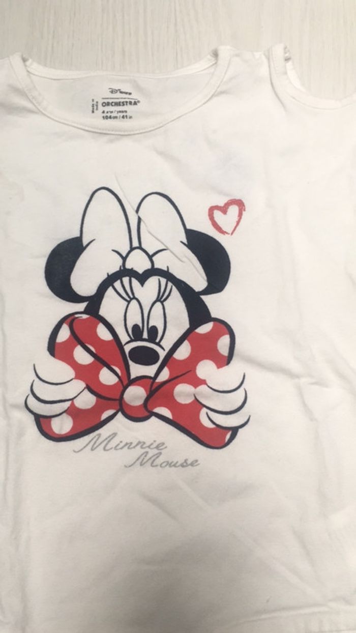 T-shirt minnie blanc orchestra 4 ans - photo numéro 2