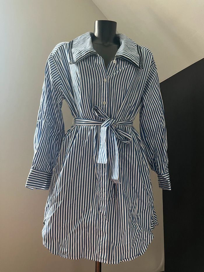 Robe chemise bleu rayée Stockholm XS/S