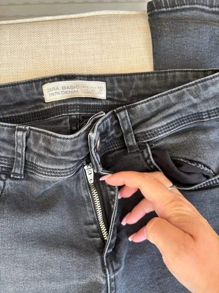 Jean noir skinny zara taille 38 - photo numéro 5