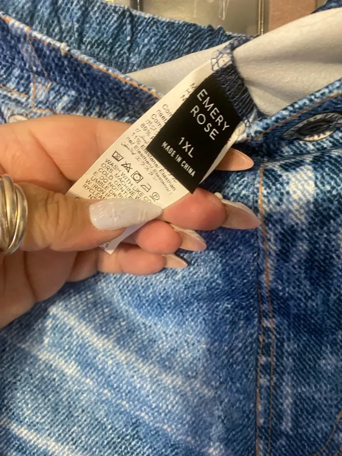 superbe leggings effet jean taille 1xl 48/50 neuf - photo numéro 4
