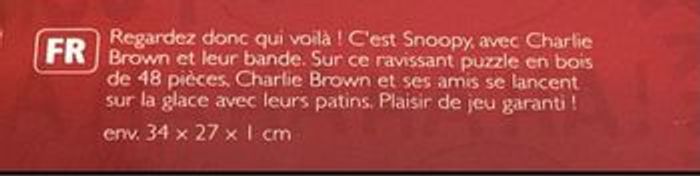Puzzle en bois Peanuts hiver Snoopy small foot Neuf - photo numéro 4