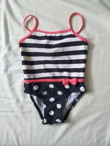 Maillot de bain marinière 1 pièces taille 3 ans 36 mois