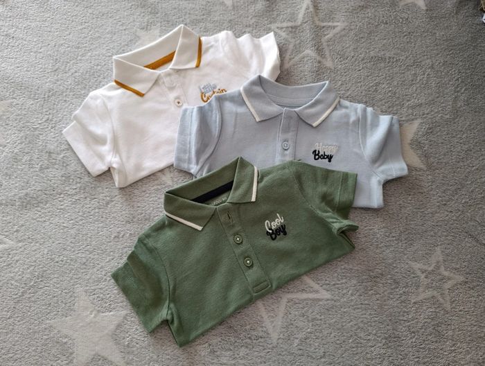 Lot de 3 polos manches courtes 6 mois neuf sans étiquette Bout'chou