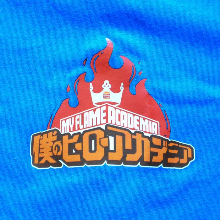 Burger King X My Hero Academia Collab' T-shirt My Flame Academia Bleu (L) - photo numéro 7