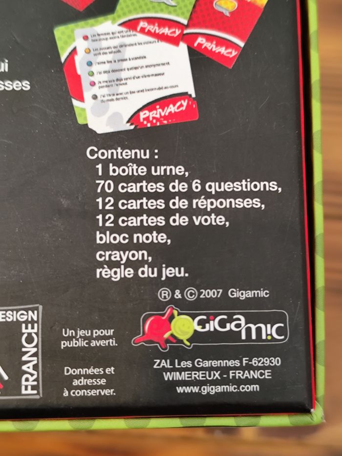 Jeu Société Privacy?! par GiGa Mic. - photo numéro 9