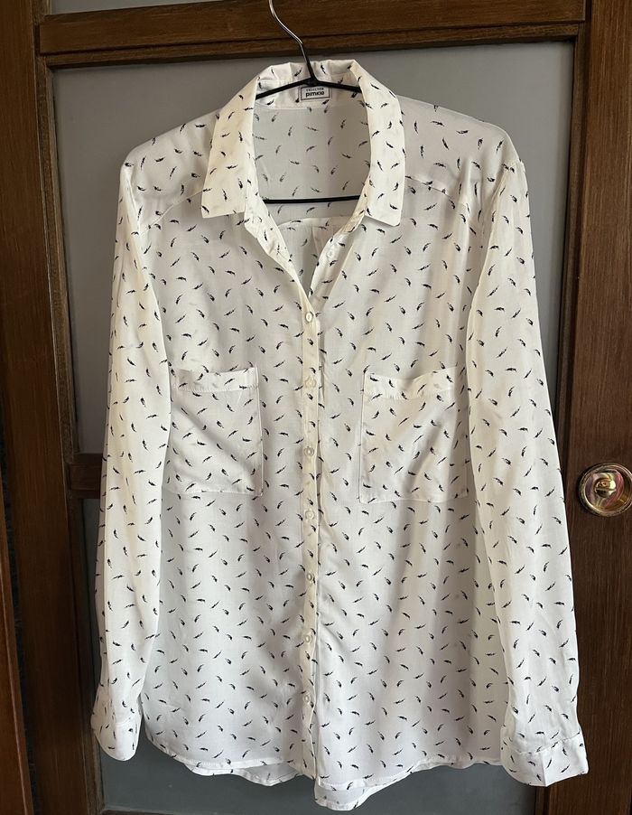 Chemise manches longues (S - 36) blanche