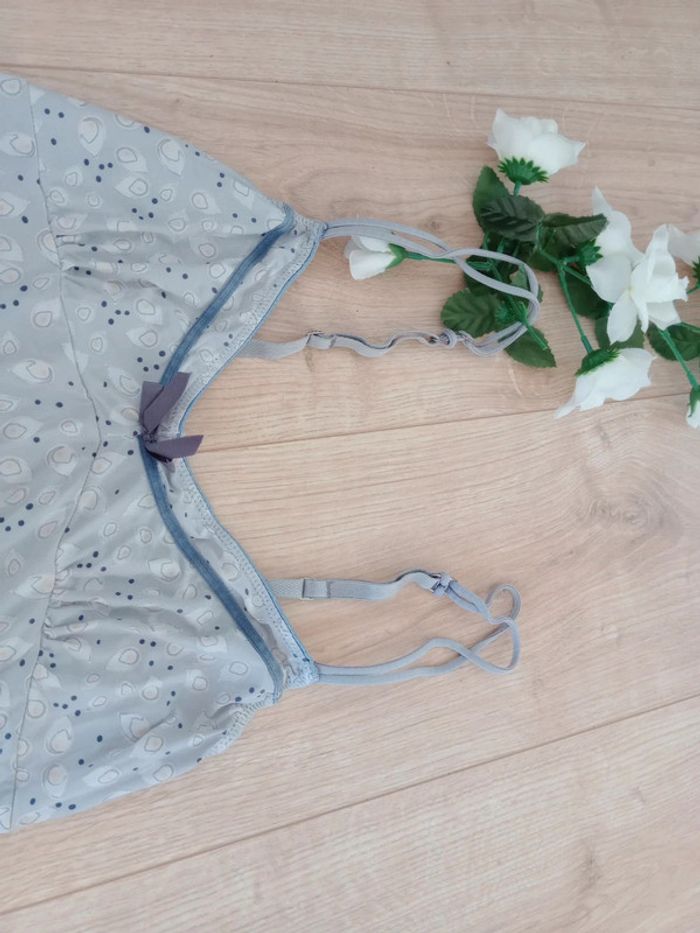 Nuisette M gris bleuté motifs gouttelettes c84 - photo numéro 11