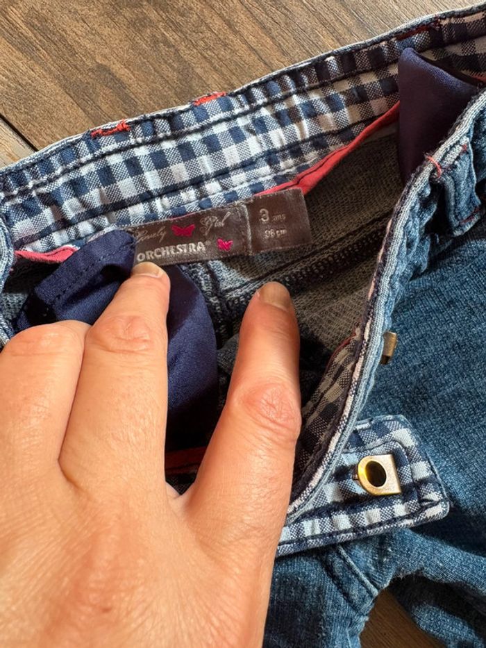 Jeans fille 3 ans bleu marine - photo numéro 3
