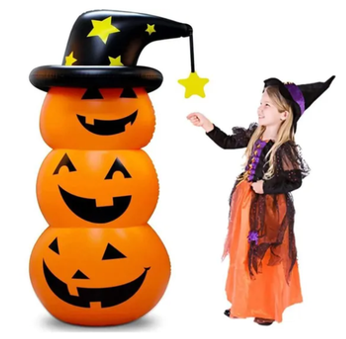2 Citrouilles gonflables Halloween 1.4m Neuf, encore emballé 52 eur le lot de 2 - photo numéro 3