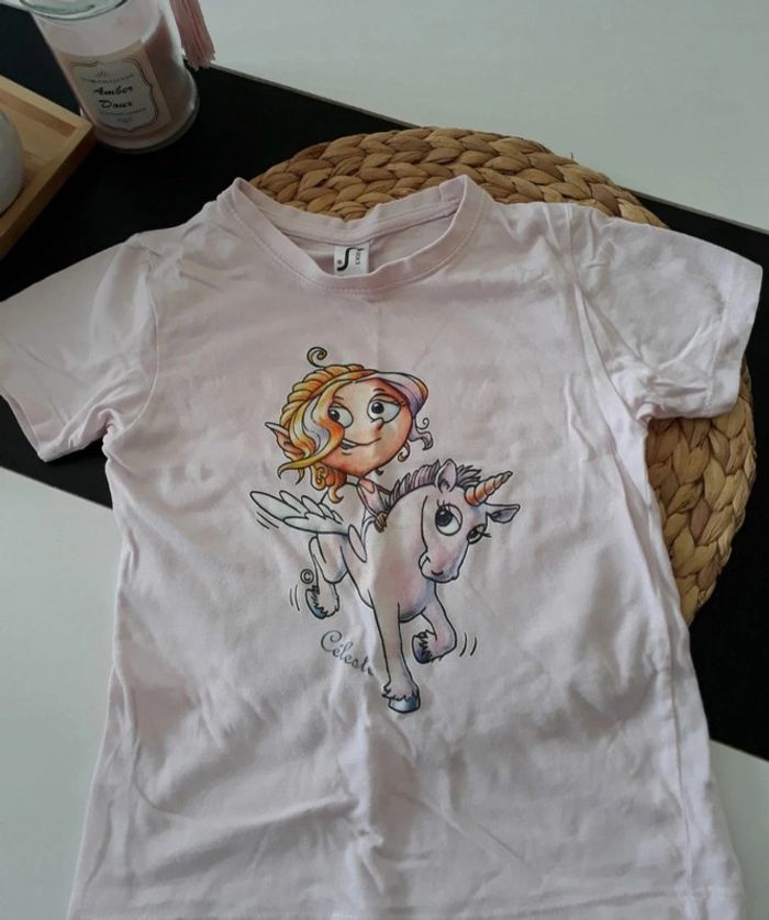 Haut d'été licorne Taille 4 ans💞🌿 - photo numéro 4