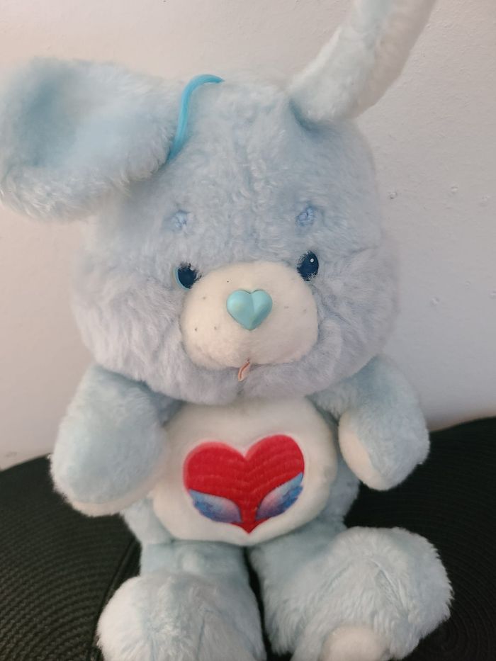 vintage Peluche 1984 années 80 années 1980 Care Bear Cousins Peluche - Swift Heart Rabbit - photo numéro 2