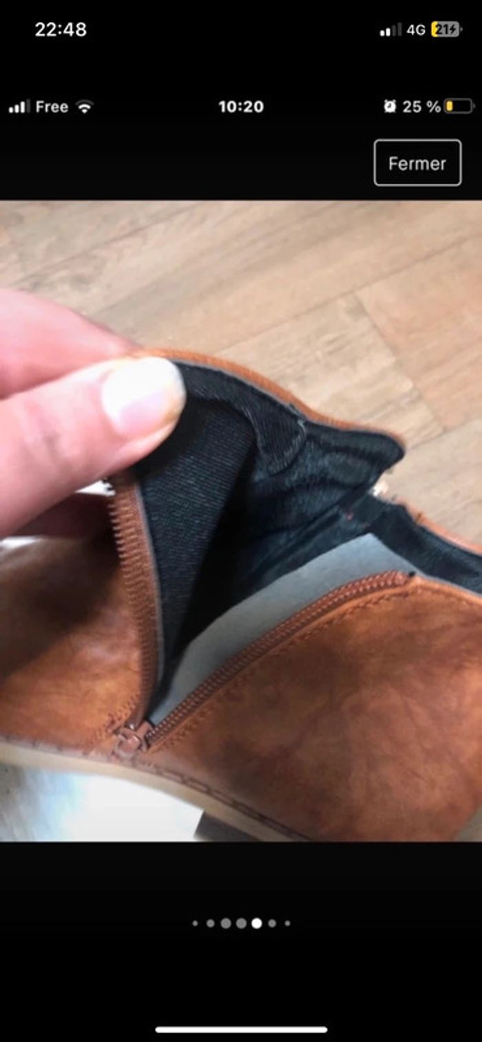 Bottines . Taille 39 - photo numéro 7