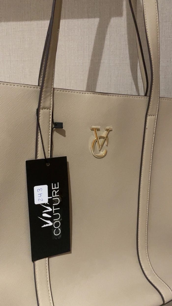 Sac Cabas Neuf Vivi Couture Beige Élégant avec Étiquette - photo numéro 2