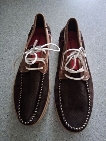 Mocassin tissu Marron " P- 45"