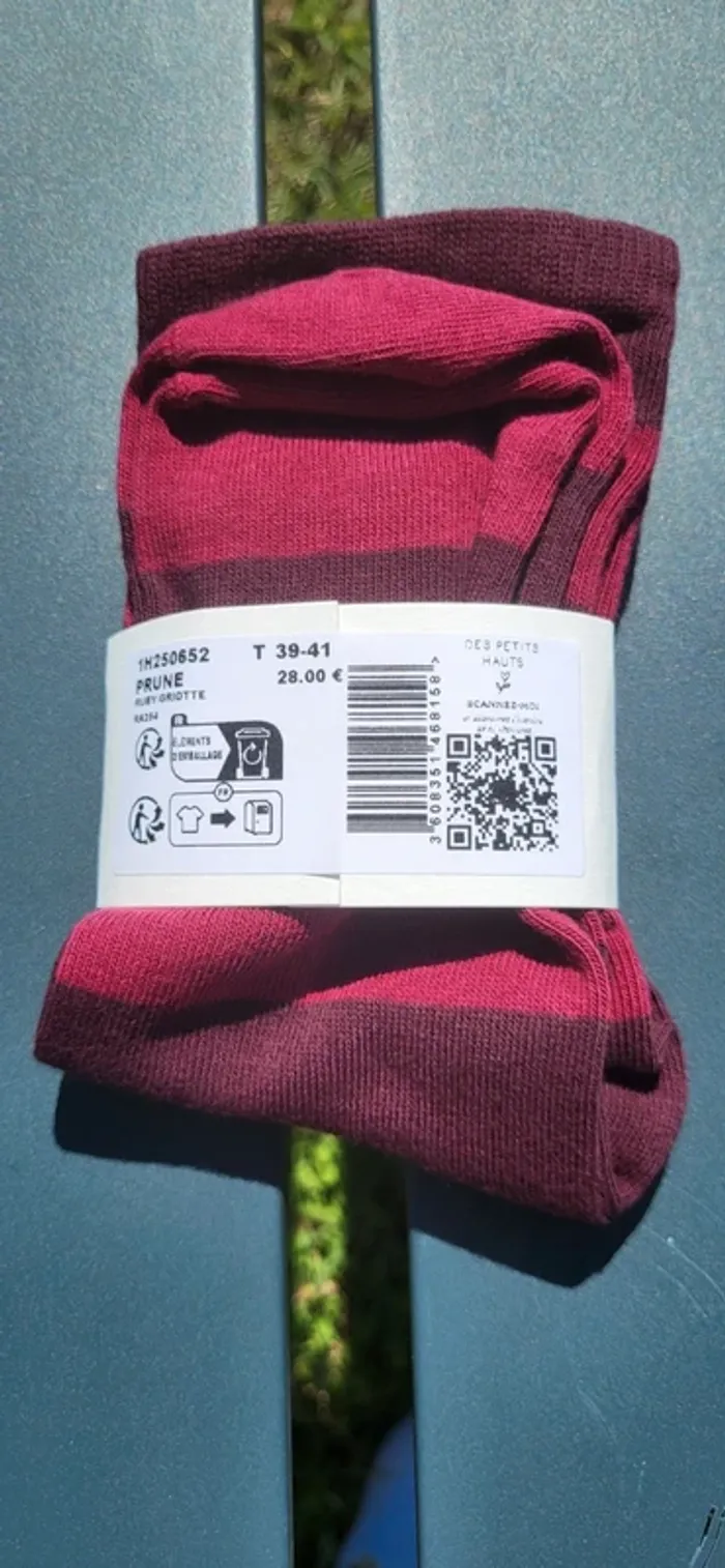 Chaussette des petits hauts ruby griotte T.39/41 - photo numéro 2