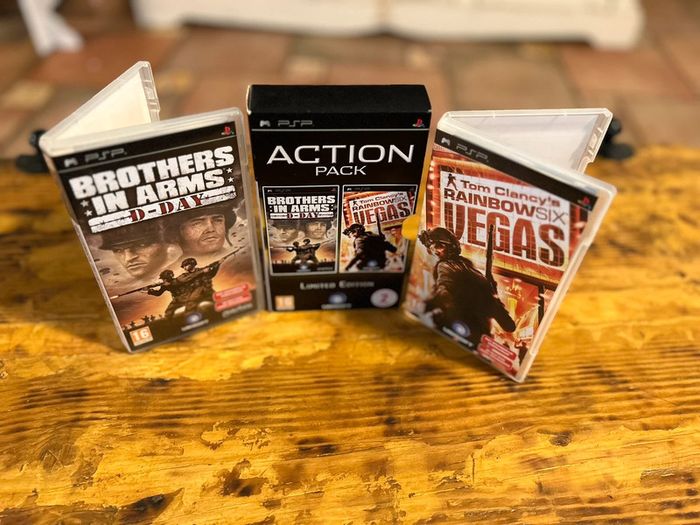 Pack 2 jeux PSP Tom Clancy’s Rainbow Six Vegas + Brothers in Arms D-Day – Très bon état