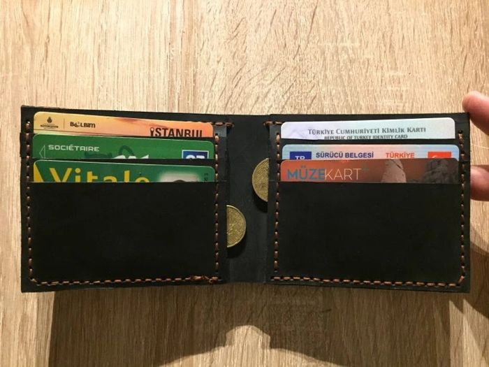 portefeuille homme fait main - photo numéro 2