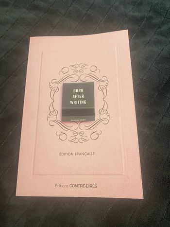 Livre burn after writing