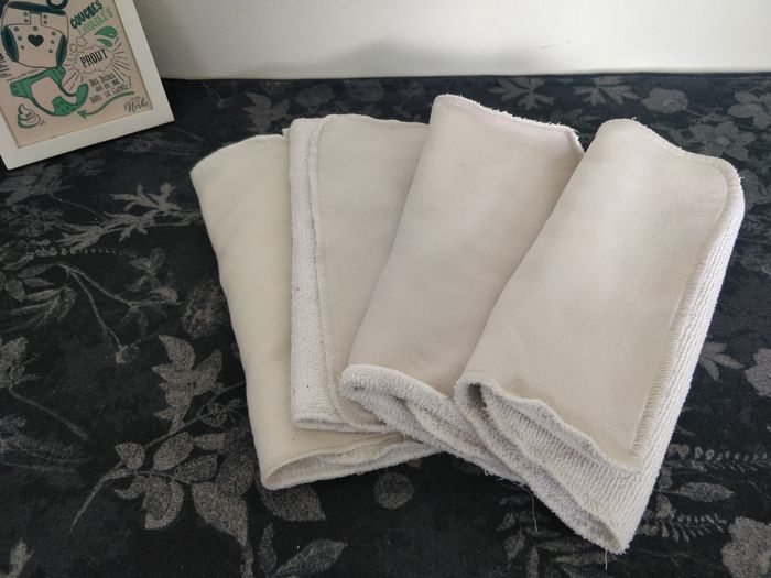 Lot de 4 inserts microfibre pour couches lavables - Hamac- en taille 1