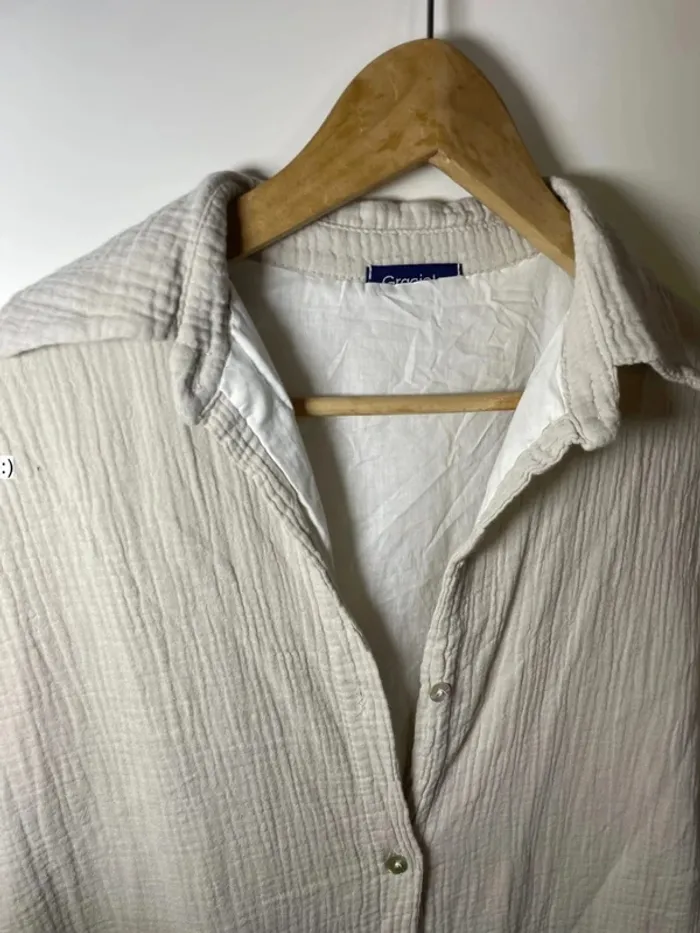 Robe chemise en gaz de coton taille 40 - photo numéro 4
