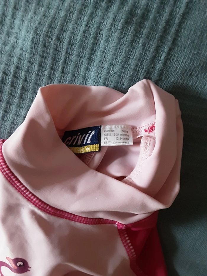 T-shirt anti-UV flamand T. 12-24 mois - photo numéro 3