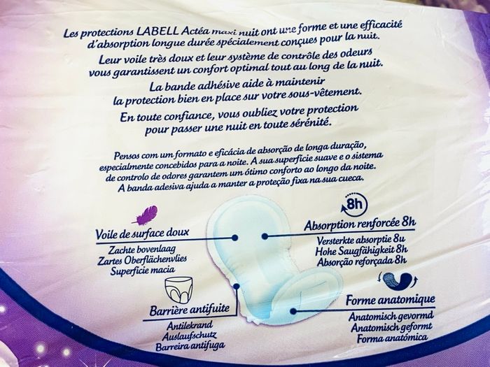 Lot 2 packs de serviettes protection Actéa Maxi Nuit Labell - photo numéro 4