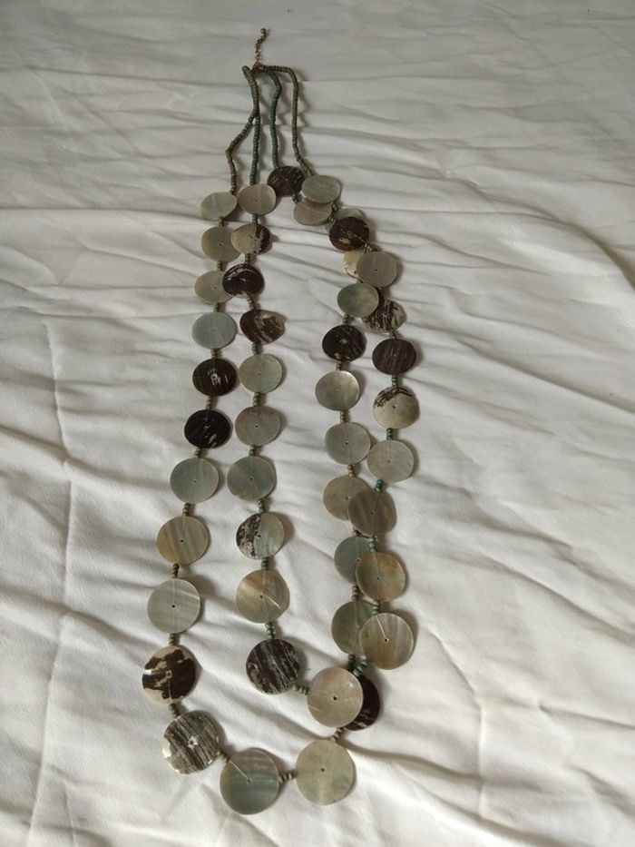 Collier vert, double, long - photo numéro 2