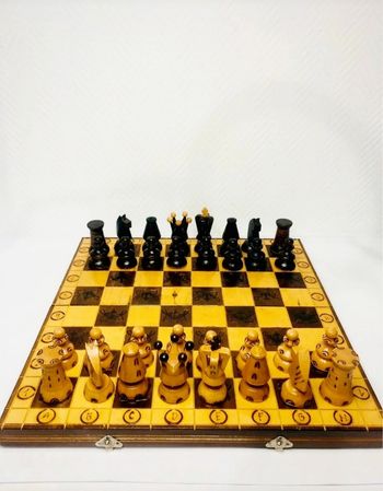 Jeu d’échecs pliable en bois 