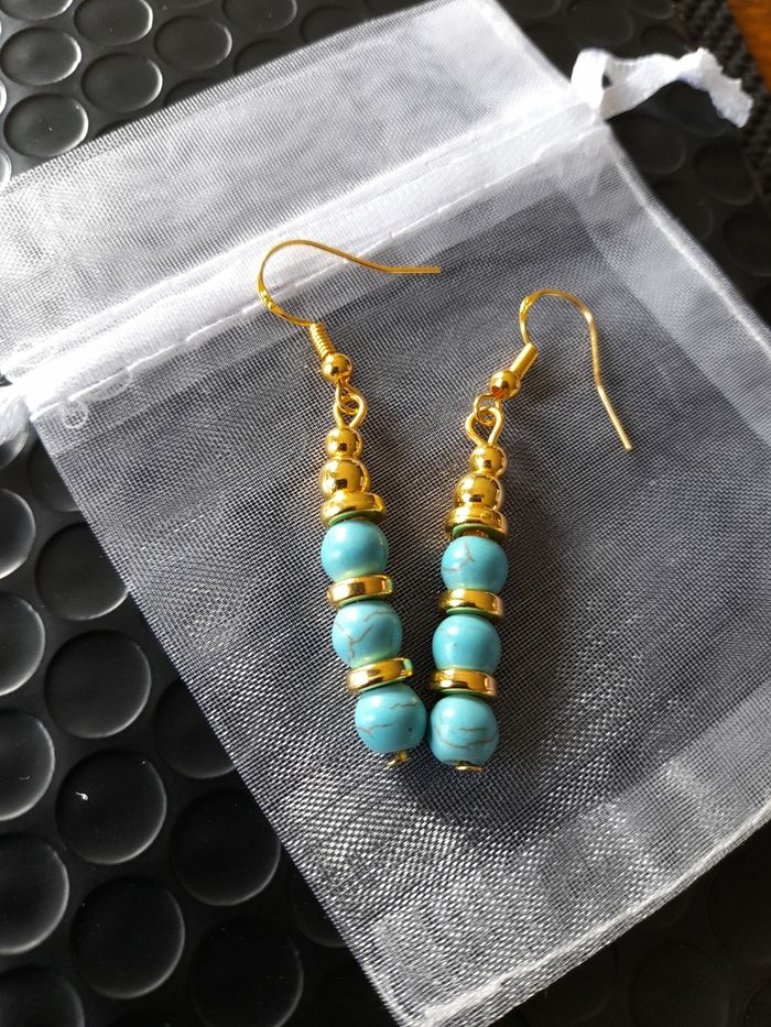Boucles d'oreilles Turquoise - photo numéro 2