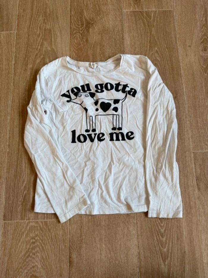 🎀 T-shirt manche longue blanc 9-10 ans