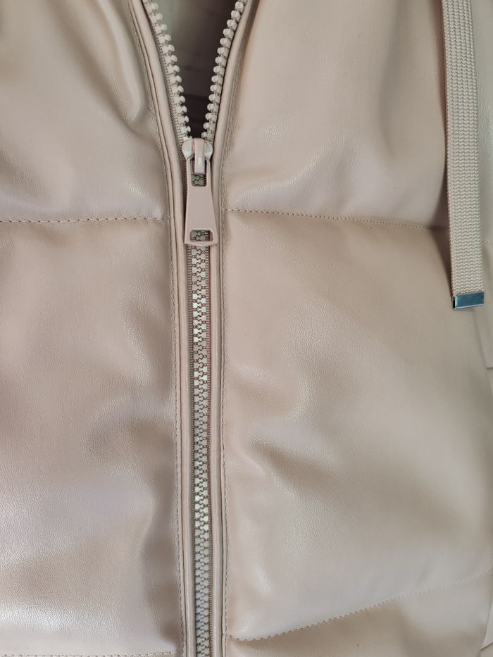 Doudoune sans manches simili beige taille 1 (40/42) - photo numéro 2