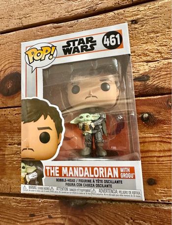 NEUF Figurine Funko Pop 461 Star Wars The Mandalorian with Grogu baby Yoda enfant