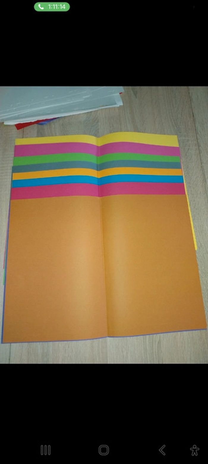 Lot feuilles couleurs doubles