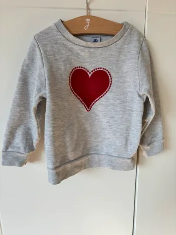 Sweat-shirt Petit Bateau cœur