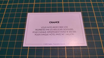 Carte chance faites redécorer vos propriétés Et si le Monopoly était inventé aujourd'hui #C22