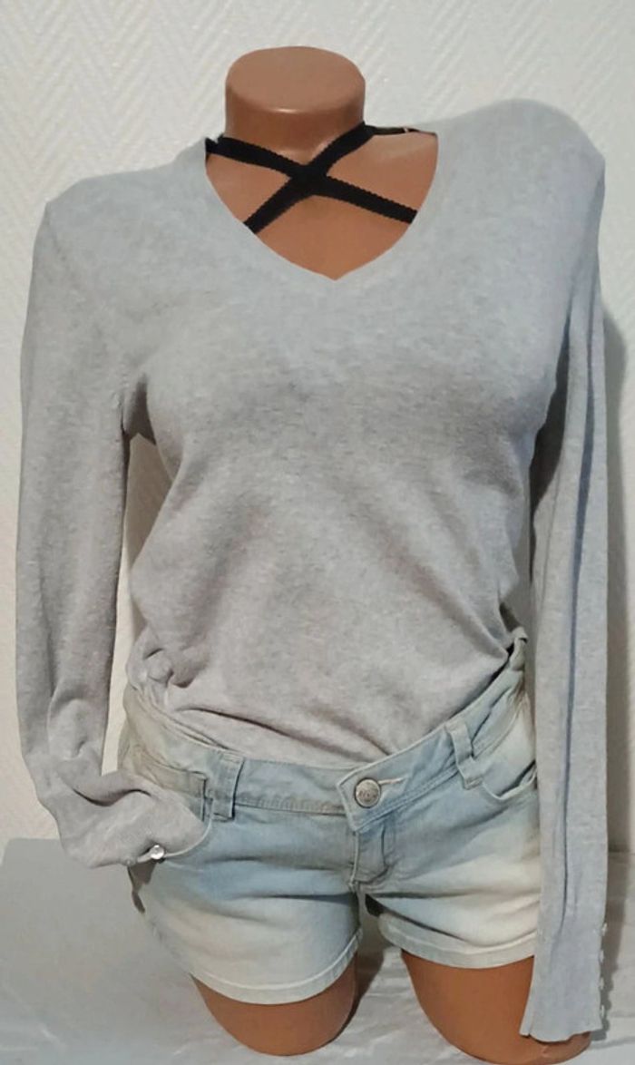 Pull col v femme taille L esprit - photo numéro 4