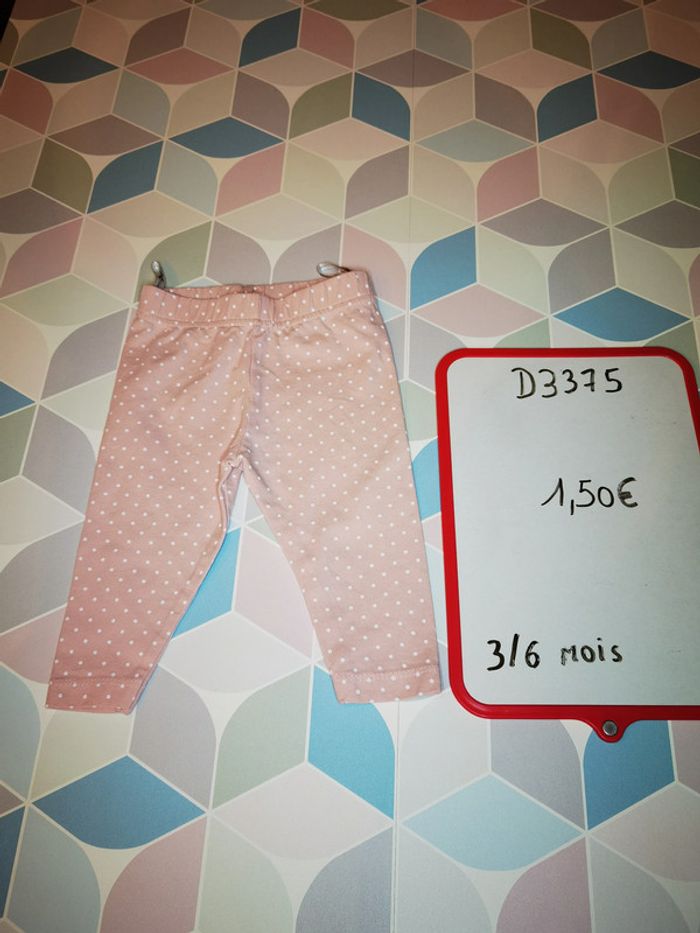 D3375 - legging fille 3/6 mois - photo numéro 3