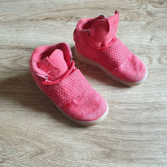 ⭐ Baskets Tubular Adidas en daim a scratch rouge pointure 25 ⭐ - photo numéro 4