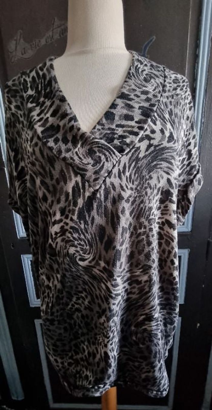T-shirt manches courte léopard 50-52