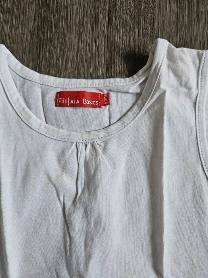 Ensemble short fille blanc et gris Taille 5 ans - photo numéro 3