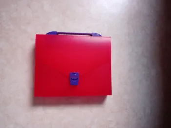 Petite valise fushia et violet en plastique