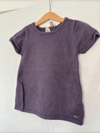 Pull Okaïdi manche courte violet en 5ans